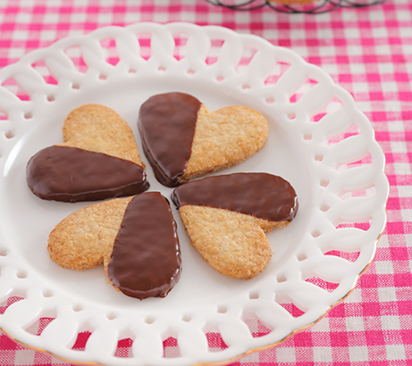 ココナッツクッキーのチョコレートがけ レシピ カップ印のお砂糖 日新製糖株式会社
